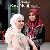 LAYLAA HIJAB - Rosy Series - Hijab Motif Voal Branded Sublime / Hijab Voal Motif Premium / Kerudung 