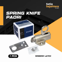 PAORI Spring Knife Slot Kunci Tarikan Jendela Silver Putih  - 1 pcs