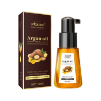 Mokeru 70ml Argan Oil Herbal Essence Hair Repairing Silky Shiny Oil for long hair Women