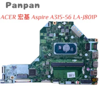 For ACER Aspire A315-56 Laptop Motherboard With SRGKF I3-1005G1 I5-1035G1 CPU 4G RAM DDR4 FH5LI LA-J801P NBHS511001