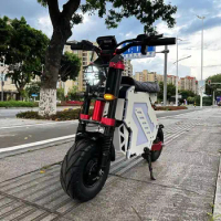 Password Power On Electric Motorcycle 10000w 8000w 6000W 13/14 Inch Fat Tire Cruiser 60v 72v Electric Scooter With APP Control