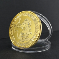 【桃花年】鼠年生肖紀念章 姻緣好運硬幣動物金幣銀幣新年福到了