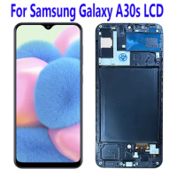 6.4”OLED For Samsung Galaxy A30s LCD Display Touch Screen Digitizer Assembly Replacement For Samsung Galaxy A037 With Frame