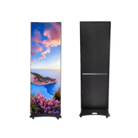 Led Poster Case Wifi Control Screen Display P1.86 Stand Customized Oem Video Full Color Indoor Wall Mounted Advertising