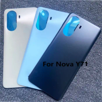 For Huawei Nova Y71 Back Battery Cover Housing Glass Rear Door Case Replacement