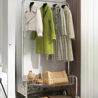 Mobile clothes rack, hanging , floor to ceiling household bedroomclothes rack, storage , drying
