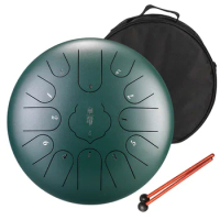 Steel Tongue drum 13 Notes 12" Musical Instruments Handpan Tank Drum Percussion Instrument With Drum Accessories THG13