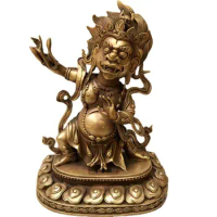 Bronze Great Wei De Vajra Buddha Statue Vajra Mingwang Hell Lord Beast King Protector Ornament