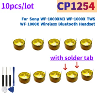 10PCS/Lot CP1254 Battery (With Solder Tab) For Sony WF-1000XM3 WF-1000X TWS WF-1000X Wireless Bluetooth Headset + Free Tools