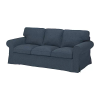 EKTORP 三人座沙發, kilanda 深藍色, 88 公分