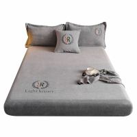 南極人牛奶絨床笠床罩單件珊瑚絨床墊保護套法萊絨加厚保暖床單套