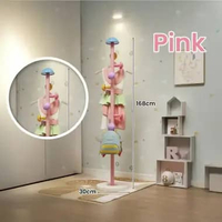 Goto Tidy Stand Hanger Tiang Gantungan Topi Tas Jamur Warna Warni PINK
