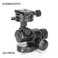 SUNWAYFOTO 3-Way Tripod Geared Head for Dslr Camera with Arca Swiss Plate GH-PROII