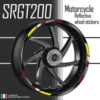 Reflective Motorcycle Accessories Wheel Sticker Inside of Hub Decals Rim Stripe Tape For Aprilia SRGT200