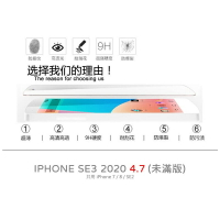 【嚴選外框】 IPHONE SE3 2022 4.7 螢幕玻璃貼 未滿版 半版 非滿版 玻璃貼 9H 鋼化膜 保護貼