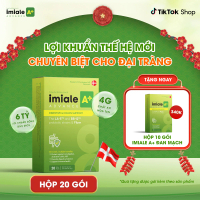 [Mua 1 tặng 1] Hộp 20 gói Lợi khuẩn sống, gắn đích IMIALE A+ Đan Mạch hỗ trợ tiêu hóa, đại tràng, tá