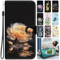 Flip Case For Redmi 13C 4G 23100RN82L 6.74" Case Luxury Flower Magnetic Stand Wallet Case For Xiaomi Redmi 13C A3 K70E 13R Cover