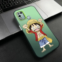 เคสโทรศัพท์สำหรับ Infinix HOT 10 PLAY HOT11PLAY X688C X688B Luffy กึ่งโปร่งใส บางเฉียบ ฝ้า