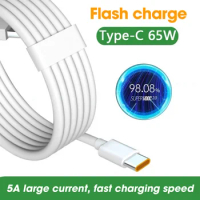5A USB C 65W Cable Type-C Fast Charging Wire for OPPO R17Pro Find Huawei Xiaomi Samsung USB C Type-C Charger Cables Data Cord