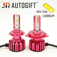 H7 ZES Chip 12000LM Mini Car Led Headlight Bulb Fan H4 LED H1 H3 H11 9005 HB3 9006 HB4 9007 6500K 12V24V Auto Fog Light Car Lamp