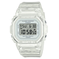【CASIO 卡西歐】BABY-G 簡約纖薄方形電子腕錶 禮物推薦 畢業禮物(BGD-565S-7)
