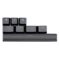 PBT Keycaps for Corsair K65 K70 K95 for Logitech G710+ Mechanical Gaming Keyboard, Backlit Key Caps for Cherry MX(Black)