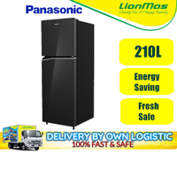 Panasonic 210L 2-door Top Freezer Refrigerator Econavi Energy Saving NR-BB211PKMY