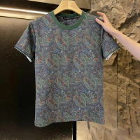 Youth 2026 Summer New Men's Vintage T-shirt Printed Short Sleeve Trend Slim round Neck T-shirt Thin 