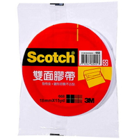 3M Scotch 雙面膠帶 18mmX15yd 單入袋裝