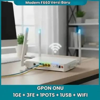 Modem Router Wifi ZTE F660 Versi Baru GPON ONT ZXHN F660 Support ZTE Akses Point
