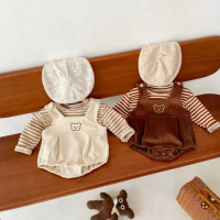 Baby boy baby girl romper and t shirt ( 1set = romper + tshirt)