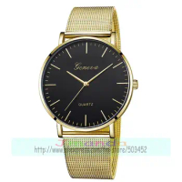 100pcs/lot geneva 625 stylish geneva brand mesh watch hot selling wrap quartz casual wrist watch wholesale sports watch