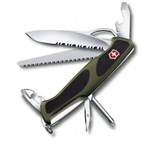 Victorinox維氏瑞士刀RangerGrip 綠黑防滑12用0.9563.MWC4