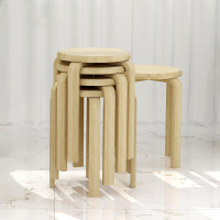 特賣中實木圓凳子家用客廳木板凳時尚簡約小矮凳網紅凳子餐凳創意餐桌凳