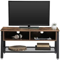 VASAGLE Vintage TV Stand Cabinet with Net Storage Shelf Console Table with 2 Storage Compartments Easy Assembly ULTV92X USA