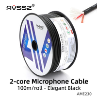 AVSSZ Copper Microphone Cable 100m Guitar Mixer Audio Signal Cable Dual Shield TPE Modified Jacket F