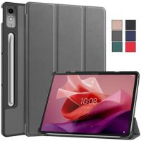 For Lenovo P12 12.7 Case Magnetic Fold Leather Stand Hard Tablet Funda For Xiaoxin Pad Pro 12.7 Lenovo Tab P12 Case tb370fu