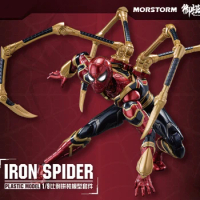 E-Model Morstorm Iron Spider Man Plastic Model Spider Suit Assembly Model Action Toy Figures Christmas Gift Avengers