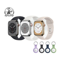 防丟追蹤器組【Apple】不鏽鋼A+級福利品 Apple Watch S8 GPS 41mm(不鏽鋼金屬錶殼運動型錶帶)