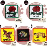 Logo Bordir Bet Tanda Bendera Regu Pramuka Bunga Bintang Putra Putri 4 Bet Lavender