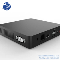 YYHC Mini Windows Pc Fanless Industrial Pc Nano Box For Monitor 4*USB RJ45 HDM1 N3350 Mini Pcs