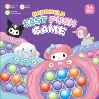 Pop It Push Bubble Game Challenge Fidget Toys Dengan Mesin Game LED Menghilangkan Stress Mainan Anti