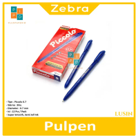 Zebra - Piccolo Pulpen Pen Ballpoint 0.7mm Biru - Pcs