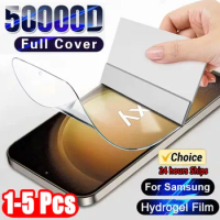 1-5Pcs Hydrogel Film Full Cover For Samsung Galaxy S23 S10 S20 S21 S22 S24 Ultra Plus FE A14 A23 A34 A54 Screen Protector Film
