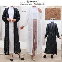 LONG CARDIGAN WANITA LACE BRUKAT BKK/KARDIGAN PANTAI BROKAT/OUTER KONDANGAN MEWAH/9198