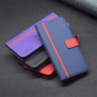 For Xiaomi 12T Pro Mi 12 11 Lite 11i 10T POCO X3 NFC M3 F3 Case Leather Card Slots Magnetic Kickstand Stylish Line Pattern Cover