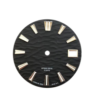 NH35 gs dial with s and gs logo black color full automatic mechanical table slgh011 fit skx007/009