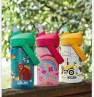 買一送三 2025新款 美國 CamelBak 400ml Flip Straw 兒童吸管運動水瓶 水壺 兒童水壺