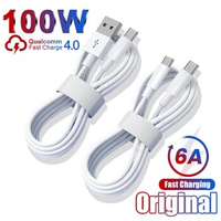 6A 100W Original USB Type C Cable For Samsung S23 S22 Ultra Huawei P30 Pro Xiaomi Redmi Fast Charging Charger Cable Accessories