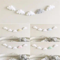 Nordic Cute Cloud Hanging Decor Garland Party Kids Room Hanging Wall Decor Tent Bed Baby Shower Bunting Ornament